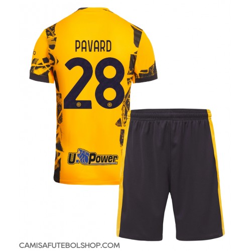 Camisa de time de futebol Inter Milan Benjamin Pavard #28 Replicas 3º Equipamento Infantil 2024-25 Manga Curta (+ Calças curtas)